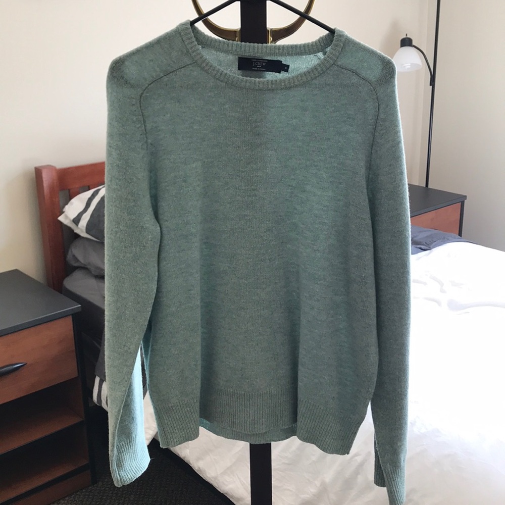 Light Green Lambswool J Crew Sweater